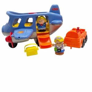 Fisher Price | Little People Blue Airplane Set Figures Y2K Interactive